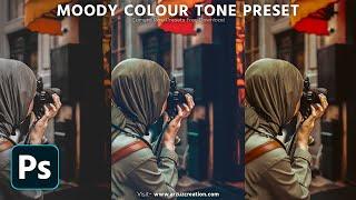 How to create a moody look with color grading in Photoshop । Photoshop tutorial
