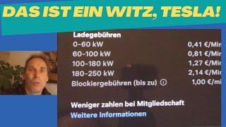 Tesla dreht durch!  Minutenpreise an den Superchargern 