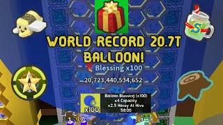 WR BALLOON BLESSING 100X (20.7T BALLOON) Bee Swarm Simulator