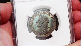 Coin Review: 1658 Oliver Cromwell Silver Shilling Top Grade MS63 Prooflike | The Coin Cabinet