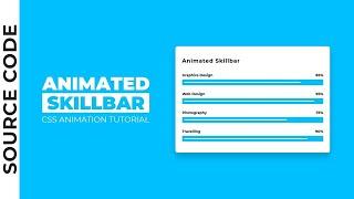 Animated Skill bar Design using HTML and CSS