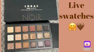 New Lorac Pro Palettes NOIR || Live Swatches