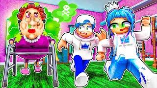 We Have To Escape Evil Grandma in Roblox! (Obby)