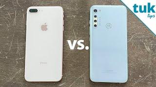 iPhone 8 Plus vs Motorola One Fusion + - SPEED TEST