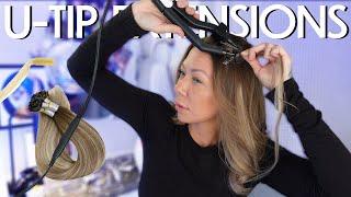 how to install U-TIP hair extensions on yourself