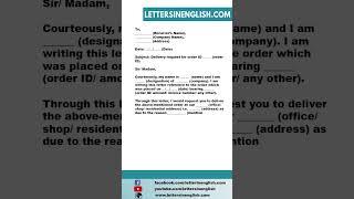 Request Letter to Supplier Asking for Delivery - Sample Letter Requesting Order Delivery