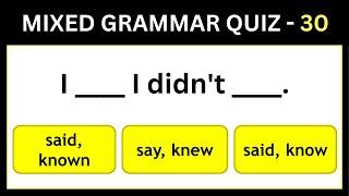English Tenses Mixed Quiz | Can you Score 10/10 on this Grammar Test? Kidsa2z