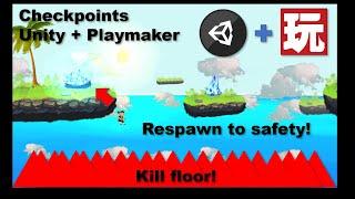 2D Platformer with Unity and Playmaker - Check Point & Respawn
