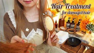 ASMR Special Hair Treatment for Damaged Hair homemade hair pack