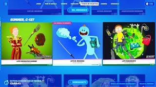 NUEVAS SKINS de RICK y MORTY en la TIENDA de FORTNITE AHORA MISMO  *ESTÁN ÉPICAS* 