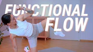 Functional Flow | Ganzkörper Kräftigung | Kniebeugen Vorbeuge Ausfallschritt | 35 Minuten |