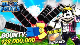 BLOX FRUITS | AWAKENED DOUGH 1 HIT COMBO KAHIT SINO! 28 MILLION BOUNTY HUNTING