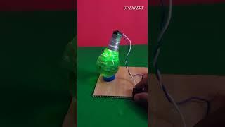 School Project DC Motor 100v Bulb + 9v Battery experiment #shorts #trending #experiment