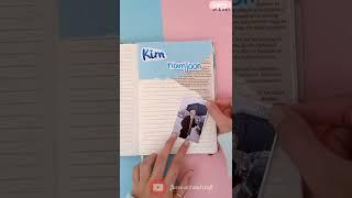 Kim namjoon journal with me/BTS rm journal with me  #jiwooartandcraft   #btsarmy