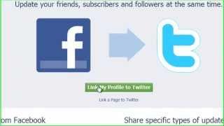 How to Connect Facebook and Twitter | Link, Send Facebook Statuses to Twitter Account