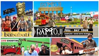 Ramoji Filmcity Tour- Live Shooting | Bahubali | Pushpa | RRR | Chennai Express | Golmaal | BTS |