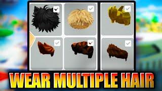 How To Equip More Than One Hair On Roblox 2024 ! Multiple Hair On Roblox