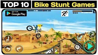 Top 10 Bike Stunt Games For Android 2021 | High Graphics | (Offline)