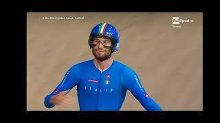 mondiali ciclismo Glasgow 2023 - l'ultimo km di Filippo Ganna con il commento di Francesco Pancani