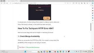 How To Fix Tachiyomi HTTP Error 404