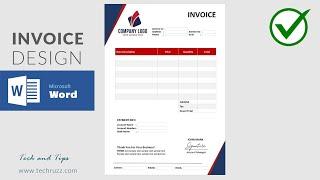 How to Create an Invoice Design in Microsoft Word 2016/2019