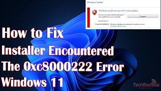 Installer encountered the 0xc8000222 error in Windows 11 - How to Fix