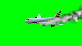 plane crash green screen