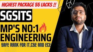 SGSITS Indore | Cutoff & Placement | MP-DTE Counselling 2022 | Minimum percentile to get ?