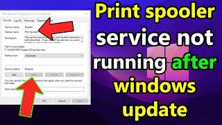 How To Fix Print spooler service not running after windows 10 or 11 update