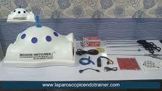 LAPAROSCOPIC ENDOTRAINER Laparoscopic Endo Trainer 5 Real Surgical Instruments Autoclavable Reusable