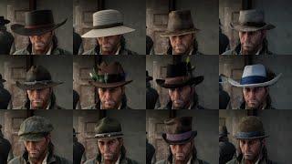 Red Dead Redemption 2 - 39 Stolen Hats / 11 Found Hats / 30 Crafted Hats / 25 Owned Hats - RDR2