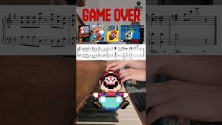 I play GAME OVER music from classic Super Mario games on piano #piano #cover #mario #music #nintendo