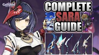 KUJOU SARA - COMPLETE GUIDE - 4/5 Weapons, Mechanics, Artifacts, Comps | Genshin Impact