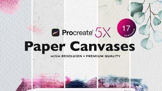 Procreate Brush Set: Procreate Paper Texture Canvases