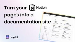 Create a documentation site with Notion | HelpKit