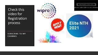 registration process for wipro Elite National Talent Hunt 2021