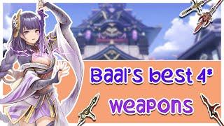 Best 4-star Polearms for Baal (+The New Weapon) | Genshin Impact