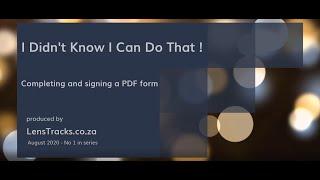 Adobe Acrobat Reader Fill and Sign - how to complete and sign a pdf form