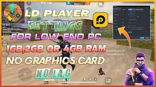 How To Fix Lag In Free Fire LD Player - LD Player Settings For 2GB OR 4GB Ram - No Lag 100% ( 2021 )