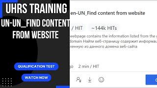 UHRS Qualification: un-UN_Find content from website