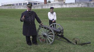 1850’s Dahlgren Boat Howitzer Firing and Barrel Shift Exercise