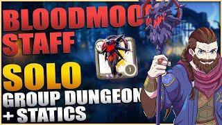 Best BLOODMOON STAFF BUILD - Soloing Group Dungeons & Statics | Albion Online