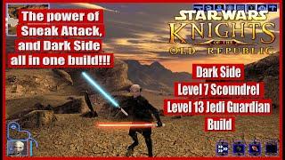 Star Wars Knights of the Old Republic Dark Side 7 Scoundrel 13 Jedi Guardian Build
