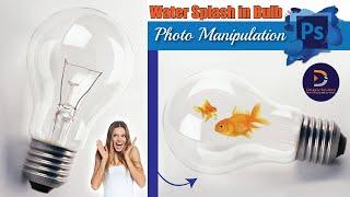 Photoshop Tutorial | Photo Manipulation | Water Splash in Bulb