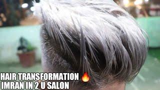 HAIR TRANSFROMATION : BLACK TO SILVER || IMRAN IN 2 U || VARUN SOLANKI