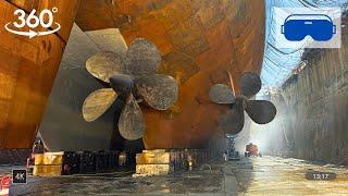 Battleship New Jersey Dry Dock VR Tour - 4K 360° 3D Video