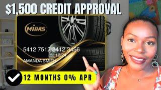 $1,500 Credit Card Approval - Midas Credit Card - 12 Months 0% APR | Rickita