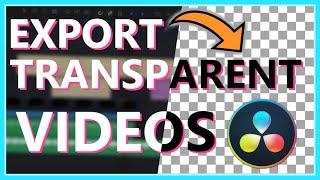 HOW TO EXPORT A TRANSPARENT BACKGROUND VIDEO | ALPHA LOGO TEMPLATE VIDEO | DaVinci Resolve 16