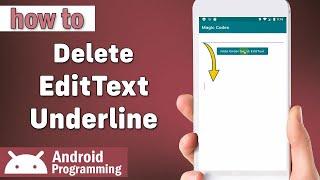 how to remove under line in edittext in android