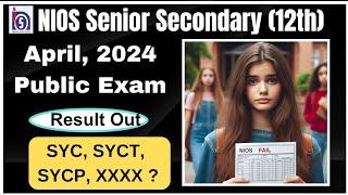 NIOS |  Public Exam | April 2024 Result Out | SYC,SYCT,SYCP,XXXX | Clifford Classes